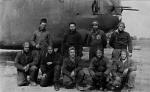 Top Row L to R: Charles Webb Co-Pilot, Harold Kolenberg Navigator-Nose Gunner Murphy- Pilot, Edward McFarland - Bombardier  Bottom Row left to right  Gordon Stephens, Radio Oper Waist Gunner, Louis R.  Guzardo, Tail Gunner Sam Savitsky, Radio Operato
